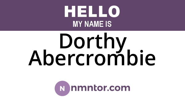 Dorthy Abercrombie