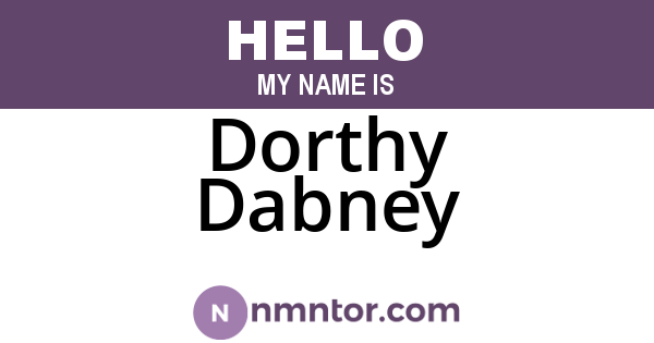 Dorthy Dabney