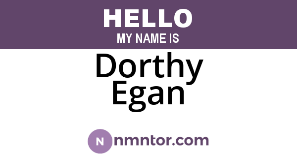 Dorthy Egan