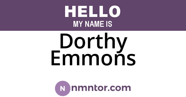 Dorthy Emmons