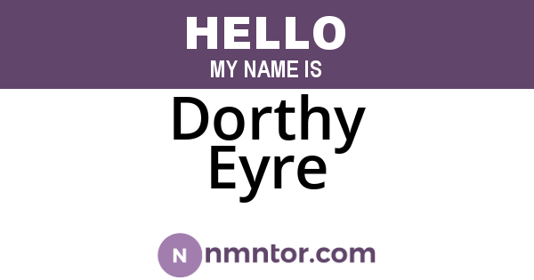 Dorthy Eyre