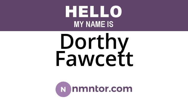 Dorthy Fawcett