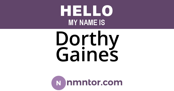 Dorthy Gaines