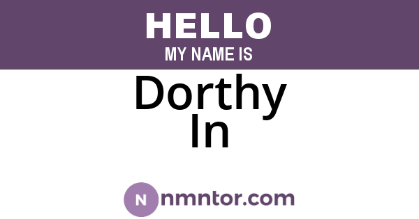 Dorthy In