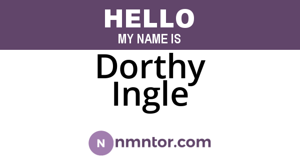 Dorthy Ingle