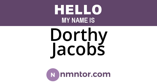 Dorthy Jacobs
