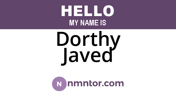 Dorthy Javed