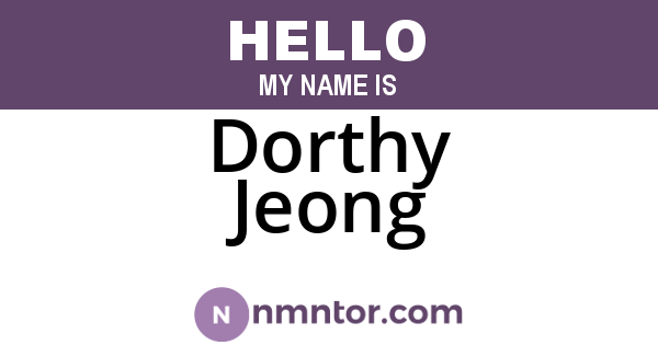 Dorthy Jeong