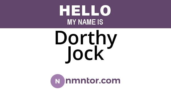 Dorthy Jock