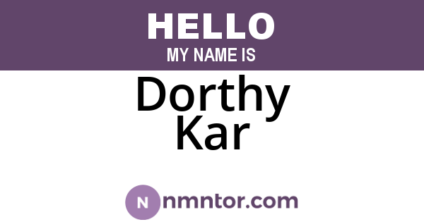 Dorthy Kar