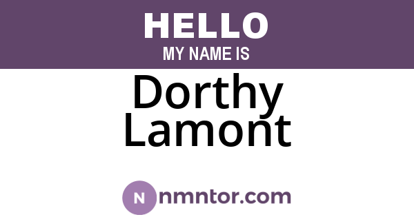 Dorthy Lamont