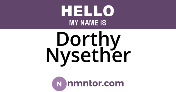 Dorthy Nysether