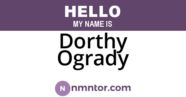 Dorthy Ogrady