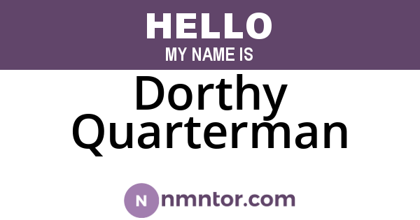 Dorthy Quarterman