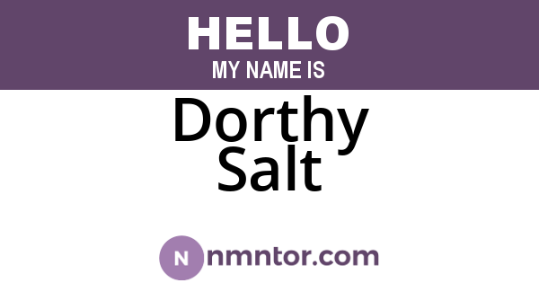 Dorthy Salt