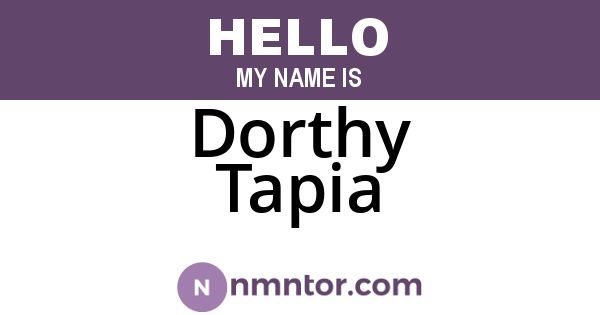 Dorthy Tapia