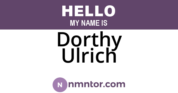 Dorthy Ulrich