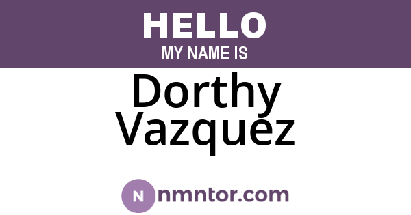 Dorthy Vazquez