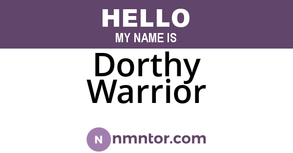 Dorthy Warrior
