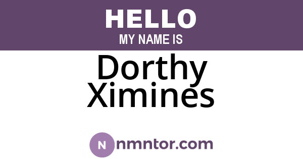 Dorthy Ximines