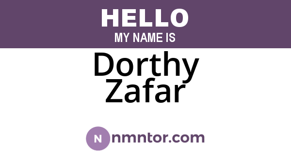 Dorthy Zafar