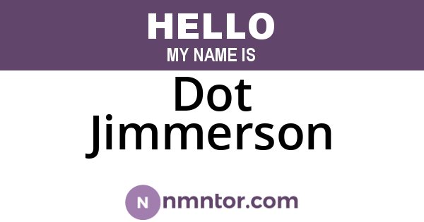 Dot Jimmerson