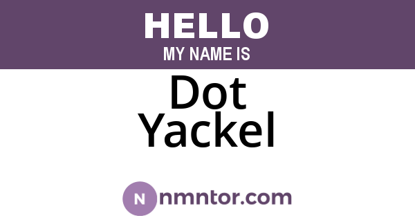 Dot Yackel