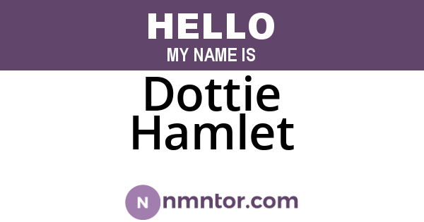 Dottie Hamlet