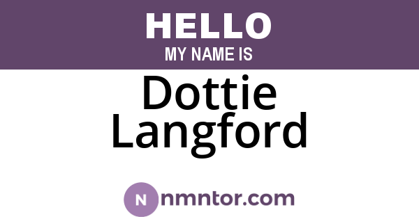 Dottie Langford