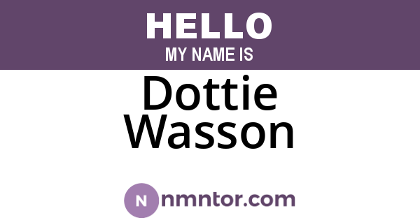 Dottie Wasson