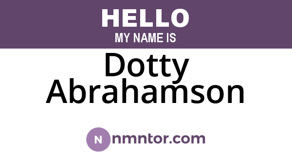 Dotty Abrahamson