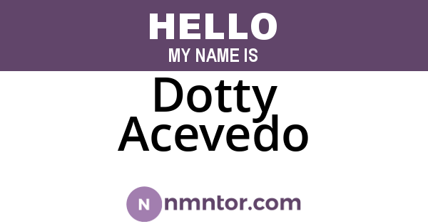 Dotty Acevedo