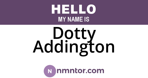 Dotty Addington