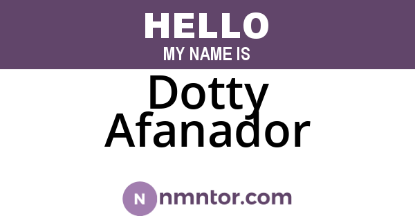 Dotty Afanador