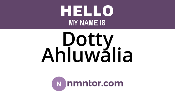 Dotty Ahluwalia