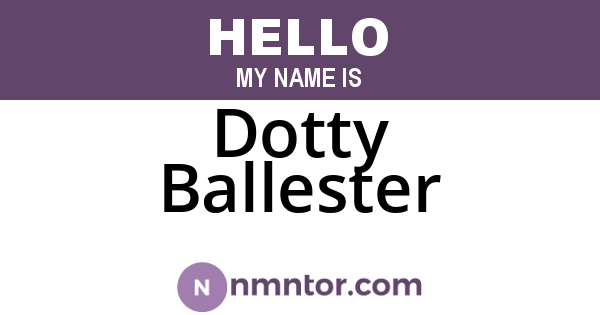 Dotty Ballester