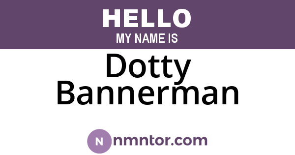 Dotty Bannerman