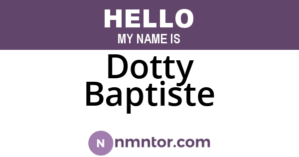 Dotty Baptiste