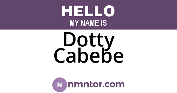 Dotty Cabebe