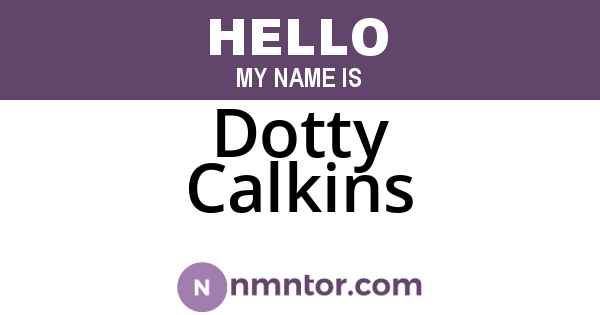 Dotty Calkins