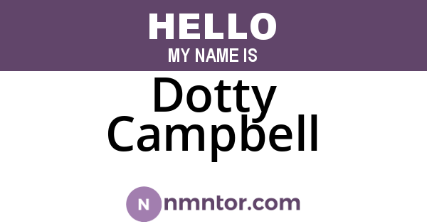 Dotty Campbell