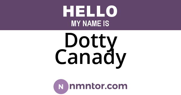 Dotty Canady
