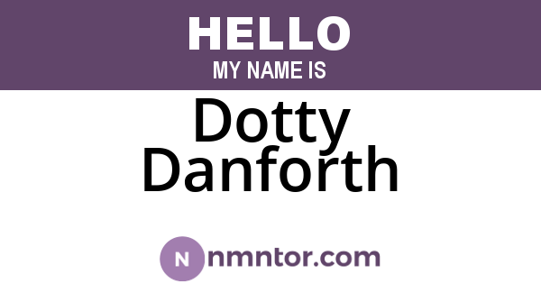 Dotty Danforth