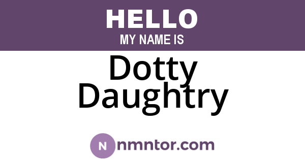Dotty Daughtry