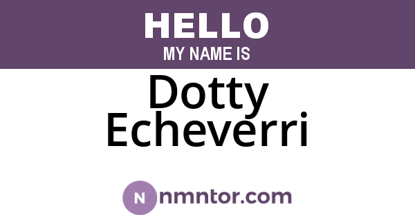 Dotty Echeverri