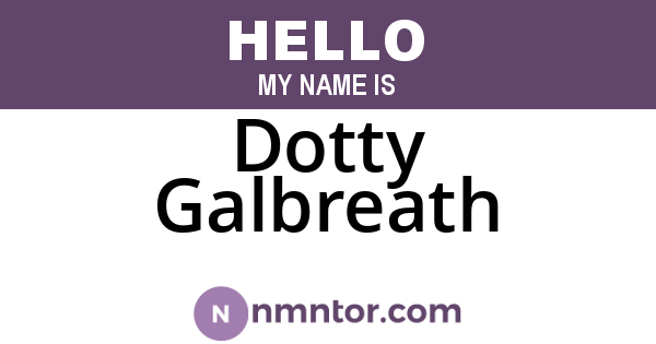 Dotty Galbreath