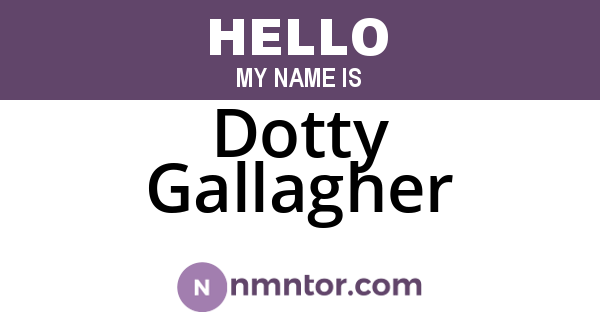 Dotty Gallagher