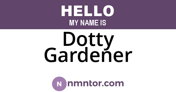 Dotty Gardener