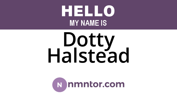Dotty Halstead