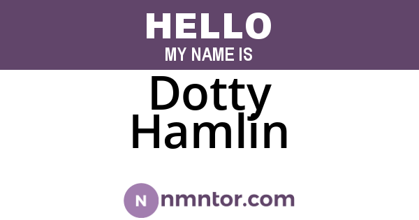 Dotty Hamlin